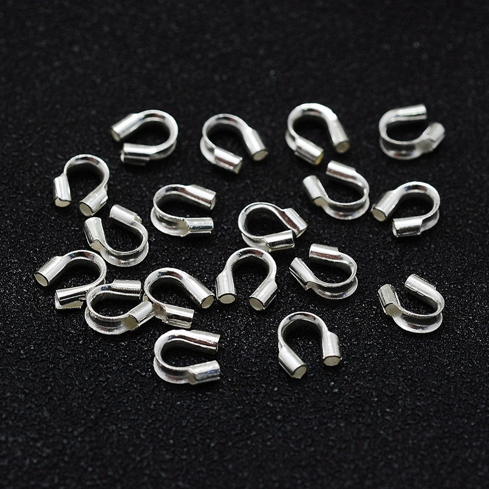 Wirebeskyttere – Sterling Sølv 925 (5x5x1.1mm), 6 stk - Uniq Perler - 