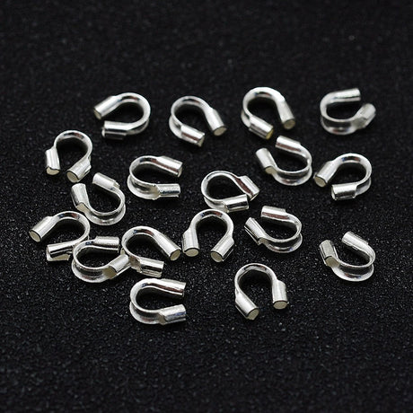Wirebeskyttere – Sterling Sølv 925 (5x5x1.1mm), 6 stk - Uniq Perler - 
