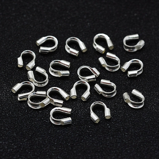 Wirebeskyttere – Sterling Sølv 925 (5x5x1.1mm), 6 stk - Uniq Perler - 