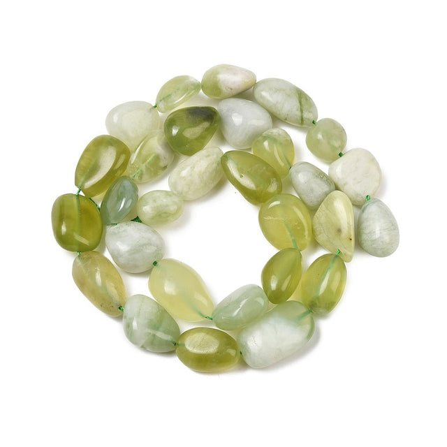 Xiuyan Jade Nuggets – Tumble (10–14mm) - Uniq Perler - 117567