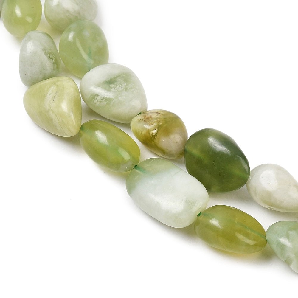 Xiuyan Jade Nuggets – Tumble (10–14mm) - Uniq Perler - 117567