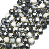 Zebra Jaspis, Møntformet, Facetteret, 8x5mm - Uniq Perler - 542389