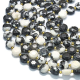 Zebra Jaspis, Møntformet, Facetteret, 8x5mm - Uniq Perler - 542389