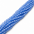 Zirkonia Perler – Blå, Facetterede Runde (4mm) - Uniq Perler - 124396