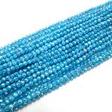 Zirkonia Perler – Deep Blue, Facetteret (3mm) - Uniq Perler - 423593