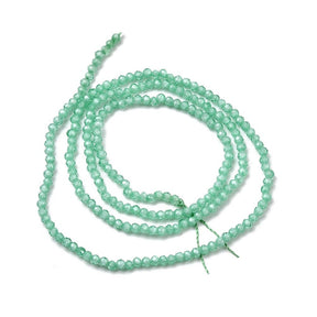Zirkonia Perler – Facetterede, Runde, Turkis (2mm) - Uniq Perler - 
