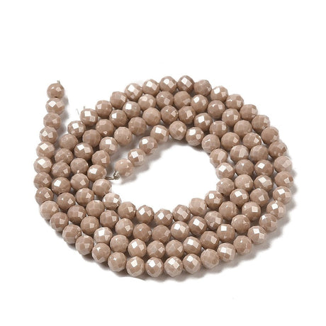 Zirkonia Perler, Gylden Brun, 3mm - Uniq Perler - 804849