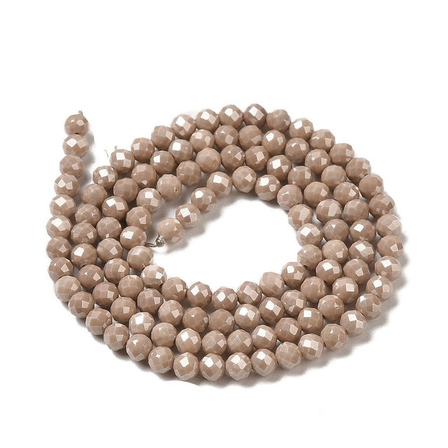 Zirkonia Perler, Gylden Brun, 3mm - Uniq Perler - 804849