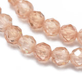 Zirkonia Perler – Gylden/Fersken, Facetteret (4mm) - Uniq Perler - 113646