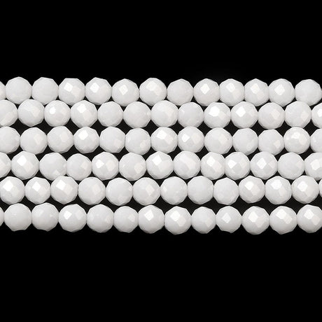 Zirkonia Perler – Hvid, Facetteret (3mm) - Uniq Perler - 473843