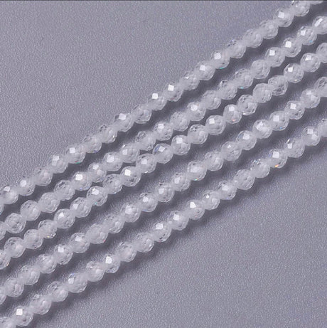 Zirkonia Perler – Klar, Facetteret (3x2,5mm) - Uniq Perler - 0001489536