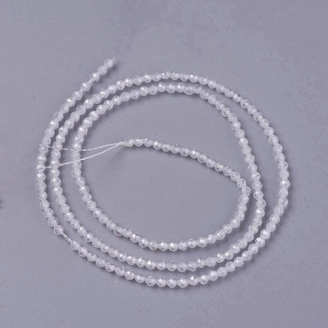 Zirkonia Perler – Klar, Facetteret (3x2,5mm) - Uniq Perler - 0001489536