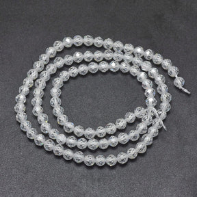 Zirkonia-Perlen – Klar, facettiert (4mm) - Uniq Perler - 113647