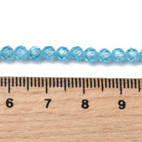 Zirkonia Perler – Lyseblå, Facetterede, Runde (4mm) - Uniq Perler - 125920
