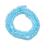 Zirkonia Perler – Lyseblå, Facetterede, Runde (4mm) - Uniq Perler - 125920