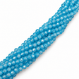 Zirkonia Perler – Lyseblå, Facetterede, Runde (4mm) - Uniq Perler - 125920