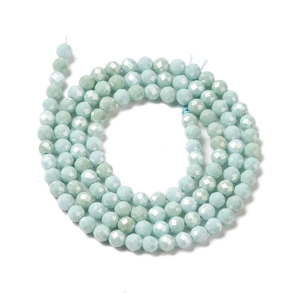 Zirkonia Perler – Mint Grøn, Facetteret (3mm) - Uniq Perler - 475472