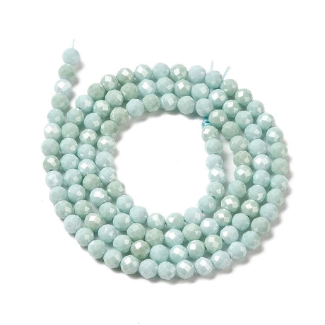 Zirkonia Perler – Mint Grøn, Facetteret (3mm) - Uniq Perler - 475472