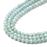 Zirkonia Perler – Mint Grøn, Facetteret (3mm) - Uniq Perler - 475472