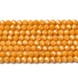 Zirkonia Perler – Orange, Facetteret (3mm) - Uniq Perler - 113534