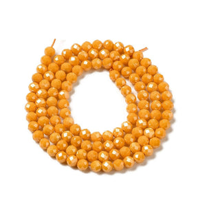 Zirconia Beads – Orange, Faceted (3mm) - Uniq Perler - 113534