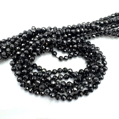 Zirkonia Perler – Sort, Facetteret (3mm) - Uniq Perler - 8094378