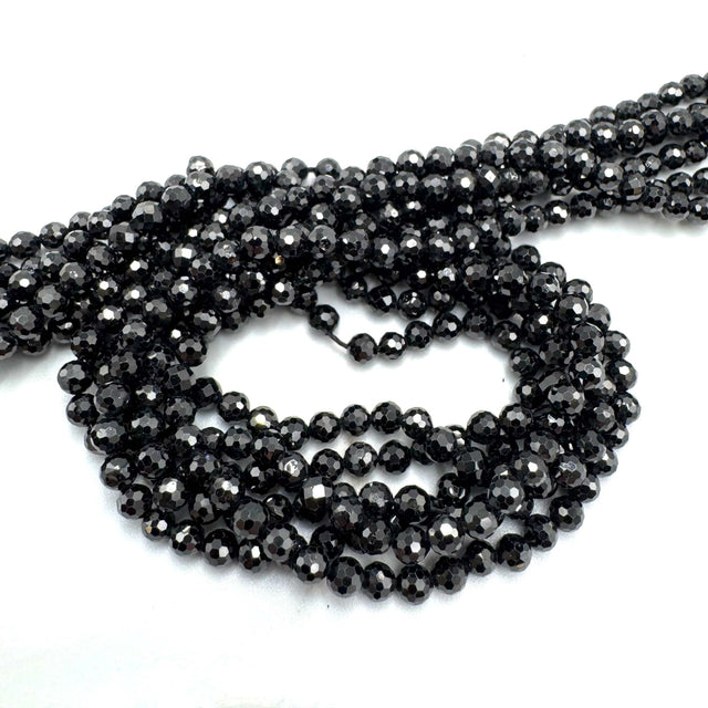 Zirkonia Perler – Sort, Facetteret (3mm) - Uniq Perler - 8094378