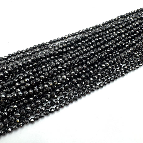 Zirkonia Perler – Sort, Facetteret (3mm) - Uniq Perler - 8094378
