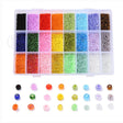24 Farver Seed Beads – Glasperler i Opbevaringsboks, 2mm - Uniq Perler - 0000009232