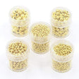 5 Glas Med Perler, Forgyldt,(2~5mm) - Uniq Perler - 13309