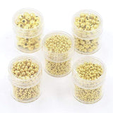 5 Glas Med Perler, Forgyldt,(2~5mm) - Uniq Perler - 13309