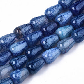 Achat Tropfen – Blau (14x10mm) 6 Stück - Uniq Perler - 114487