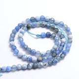 Agat Perler – Blå, Facetteret (4mm) - Uniq Perler - 0000013199