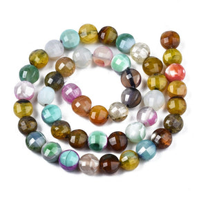Agat Pärlor – Färg Mix, Myntformad (8x6,5mm) - Uniq Perler - 0000010124