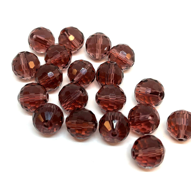 AL Enkelt perler og sæt 10 x krystal glas perler str. 9-10 mm