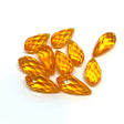 AL Enkelt perler og sæt Briolette facetteret dråber/sideskåret-Orange