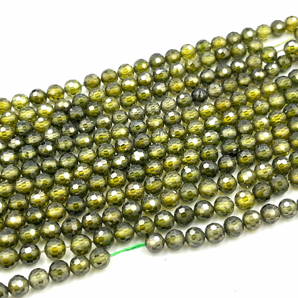 AL glasperler 6 mm Cubic zirkonia perler, grøn