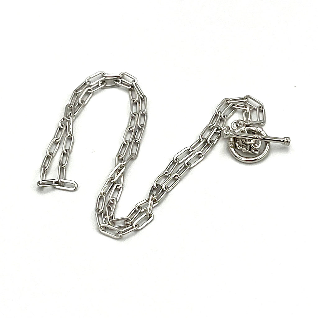 AL halskæde Papirklips halskæde i sterling sølv, 45 cm