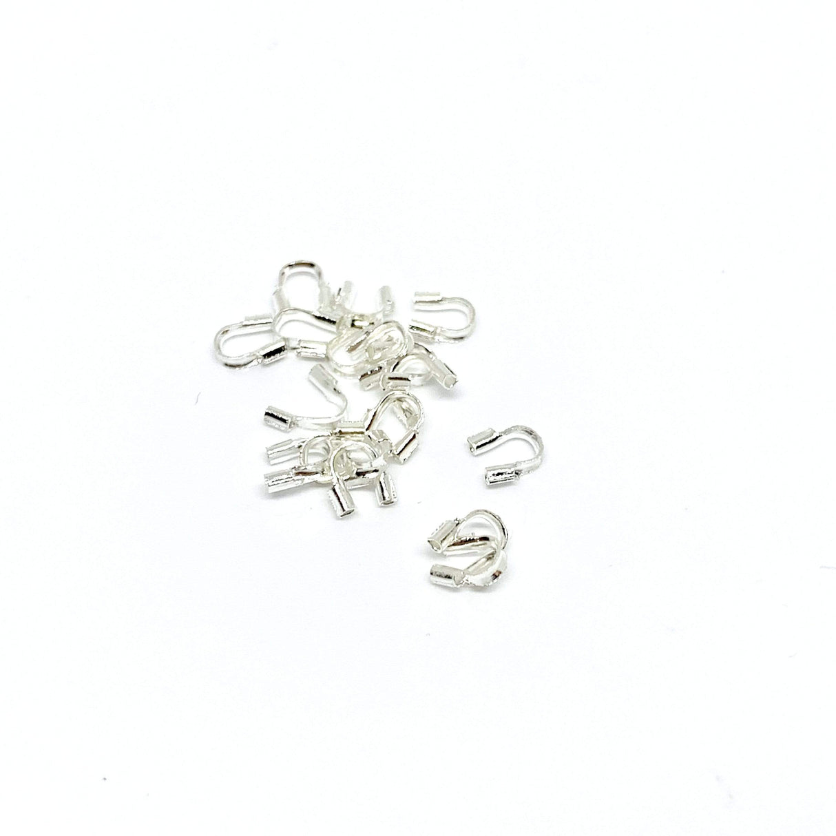 AL klemøjer og knudeskjuler Wire beskyttere, Sterling sølv/925, 6 stk