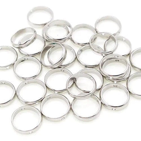 AL sterling sølv Lukket sterling sølv ring/vedhæng til perle 8 mm