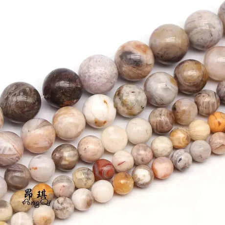 Ali agat 6 mm agat perler i lys sand farver