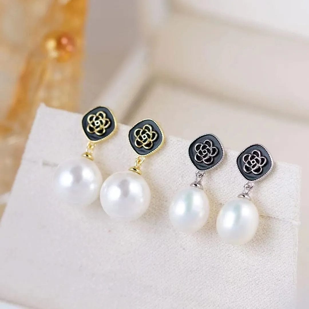 Sterling silver ear studs for top/pierced pearl