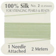 Ali Tråd etc Silkesnor med nål/medium grøn str. 2