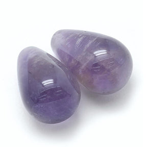 Amethyst Drops, Top-drilled, 13x8mm, 2 pcs - Uniq Perler - 0000001657