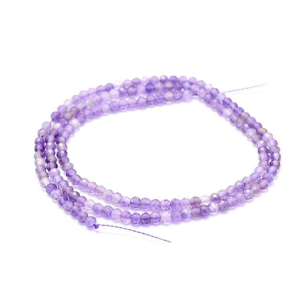 Ametyst – Lilla, Facetteret (3,5mm) - Uniq Perler - 876543