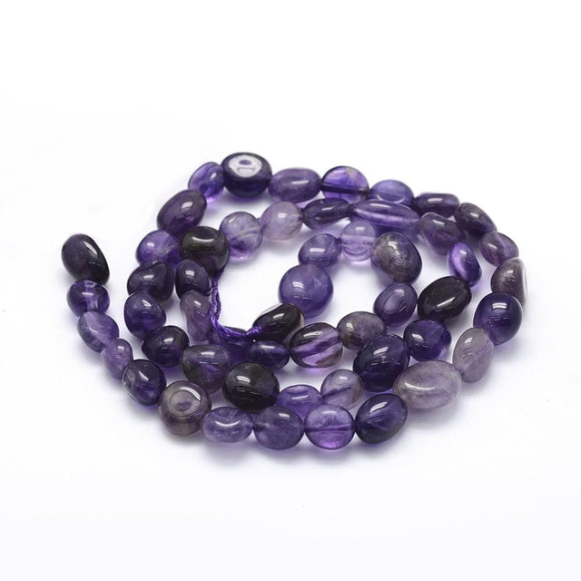 Ametyst Nuggets – Lilla, Ovale (5 - 12mm) - Uniq Perler - 466781