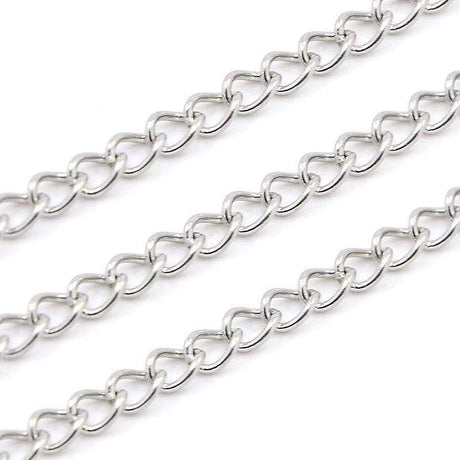 Ankerkæde, Stål, (2,5x5mm) - Uniq Perler - 367109