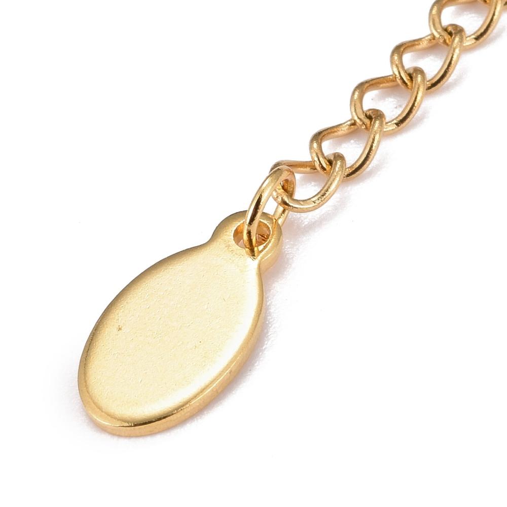 Assorteret Kædeforlænger Mix, Forgyldt Stål, (10 Stk) - Uniq Perler - 566434523