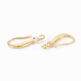 Auktion S......Enkel Ørekrog Med Én Zirkonia Sten, 18K Forgyldt, ( 17,5x3mm) - Uniq Perler - 905847