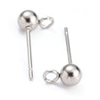 Ball Ørestikkere, Stål,(15x7x4mm) - Uniq Perler - 0000013069